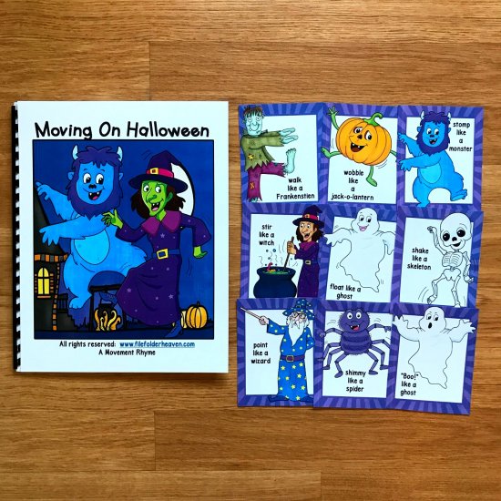 Halloween Themed Movement Book (And Cards!) - Click Image to Close