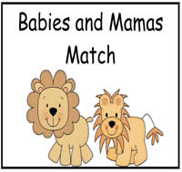 Babies and Mamas Match File Folder Game