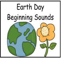 Earth Day Beginning Sounds File Folder Game