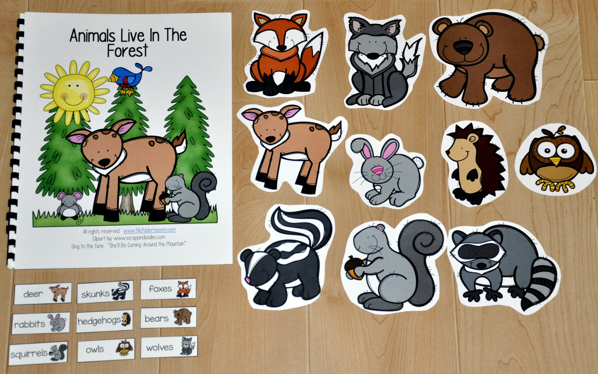 "Animals Live in the Forest" Adapted Song Book "Animals Live in the Forest" Adapted Song Book