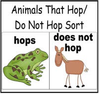 Animals That Hop/Do Not Hop File Folder Game - Click Image to Close