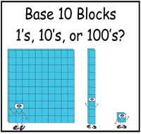 Base Ten Blocks: Identify the Blocks File Folder Game