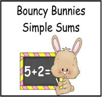 Bouncy Bunnies Simple Sums File Folder Game