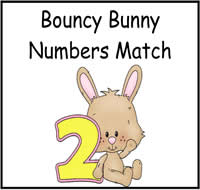 Bouncy Bunnies Number Match File Folder Game