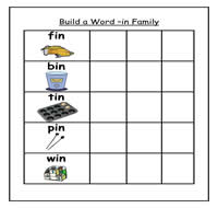 Building IN Words Cookie Sheet Activity