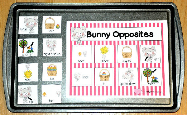 Bunny Opposites File Folder Game - Click Image to Close