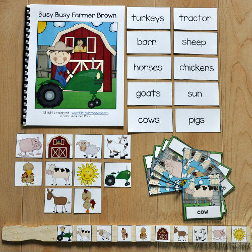 Busy, Busy, Farmer Brown Adapted Book and Vocab Activities - Click Image to Close
