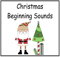 Christmas Beginning Sounds File Folder Game