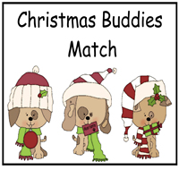 Christmas Buddies Match File Folder Game