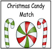 Christmas Candy Match File Folder Game