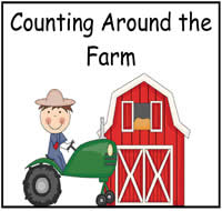 Counting Around the Farm File Folder Game