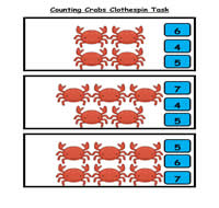 Counting Crabs Clothespin Task