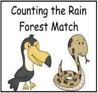 Counting the Rain Forest Match File Folder Game
