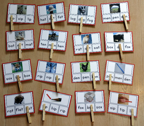 CVC Words Task Cards (w/Real Photos) - Click Image to Close