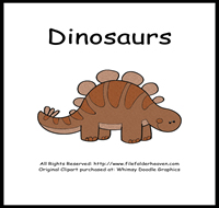 Dinosaur File Folder Games