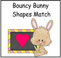 Bouncy Bunny Shapes Match File Folder Game