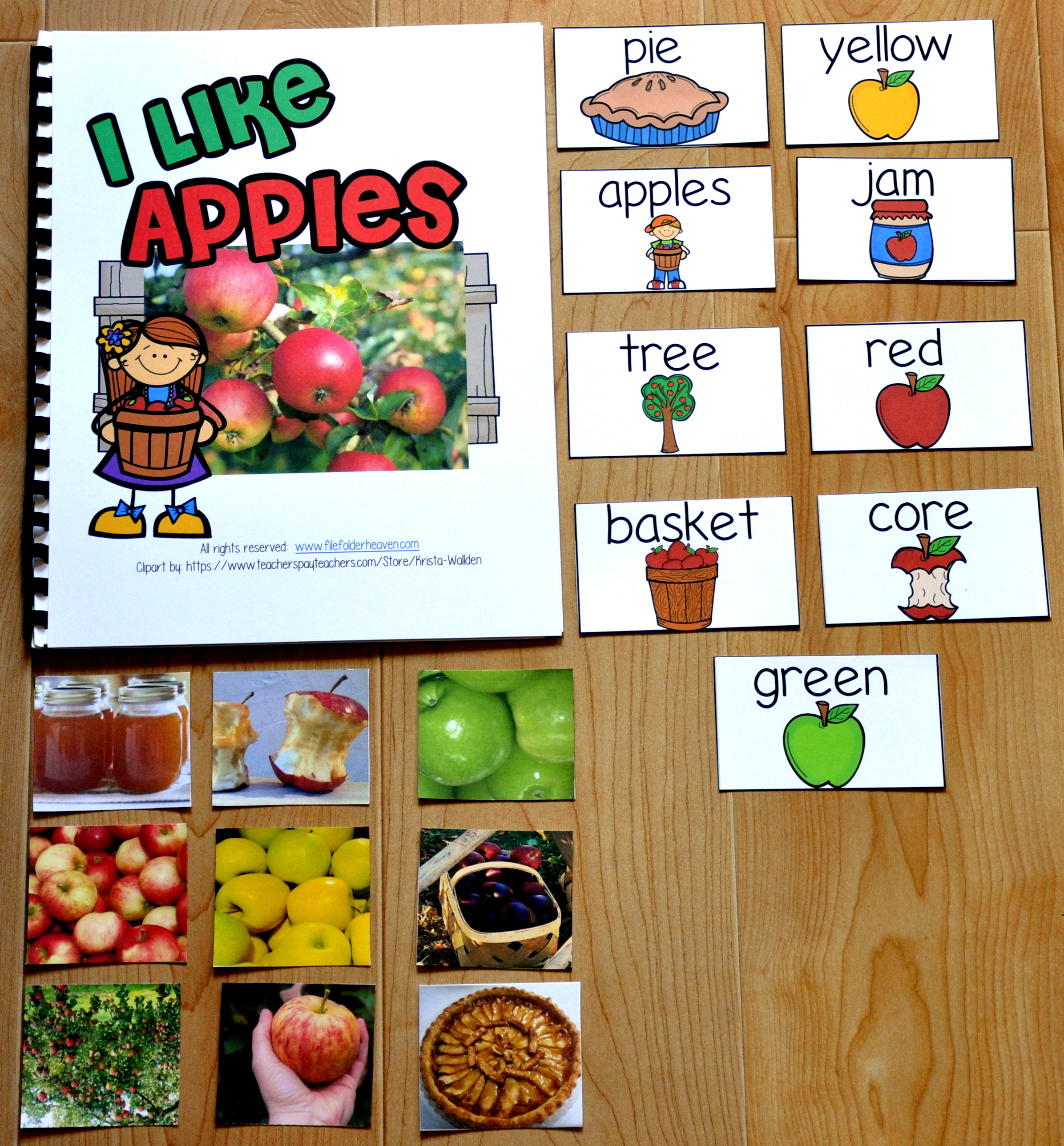 I Like Apples Adapted Book (w/Real Photos) 3.50 File Folder Games