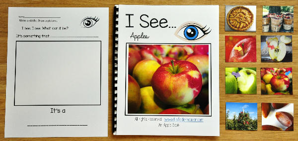 "I See" Apples Adapted Book (w/Real Photos) - Click Image to Close