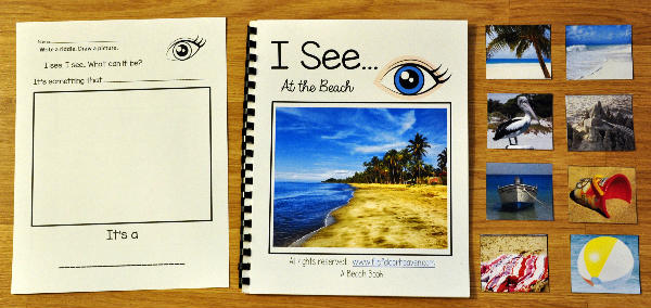 "I See" At the Beach Adapted Book (w/Real Photos) - Click Image to Close