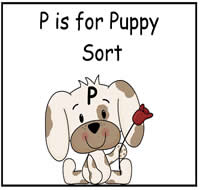 P is for Puppy File Folder Game