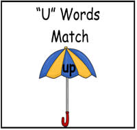 "U" Words Match File Folder Game - Click Image to Close