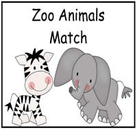Zoo Animals Match File Folder Game - Click Image to Close