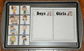 Ice Cream Girls or Boys Sort Cookie Sheet Activity