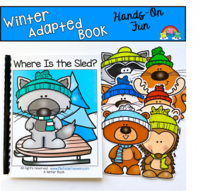 Winter Adapted Book: "Where Is The Sled?"