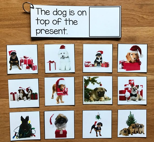 Christmas Prepositions and Sentence Comprehension w/Real Photos - Click Image to Close