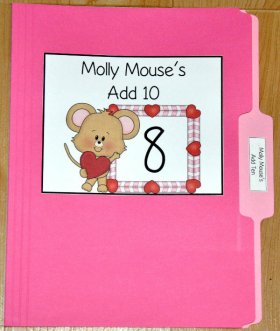 Molly Mouse's Add Ten File Folder Game