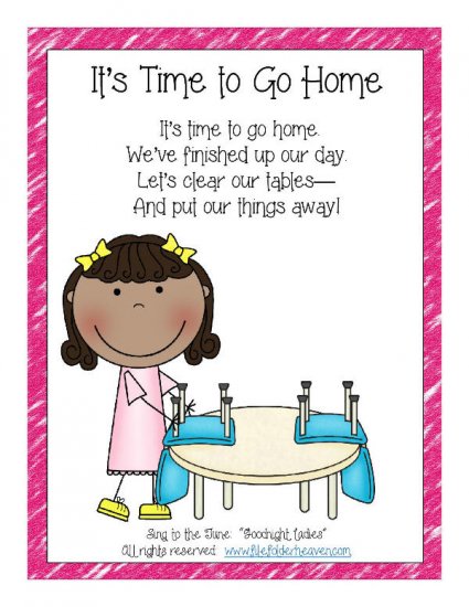 It\'s Time to Go Home Classroom Poster