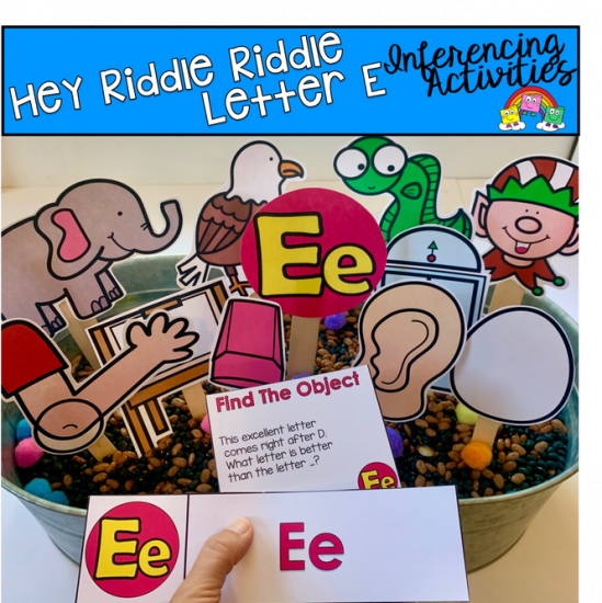 \"Hey Riddle Riddle\" Letter E Activities For The Sensory Bin