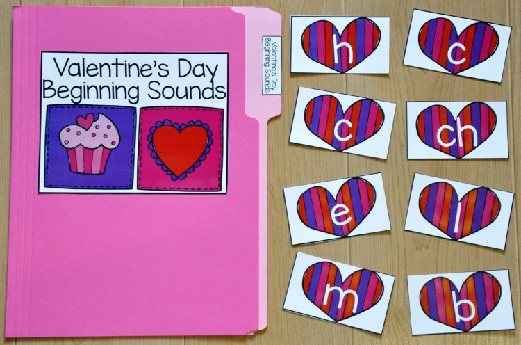 My Valentine\'s Day Beginning Sounds Match