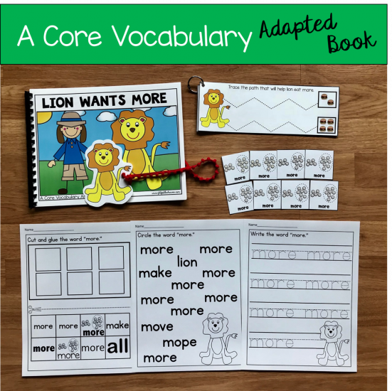 \"Lion Wants More\" (Working With Core Vocabulary)