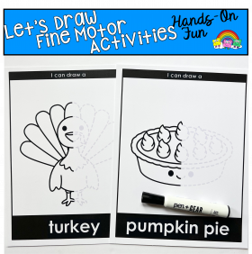 Let's Draw Thanksgiving Fine Motor Activities