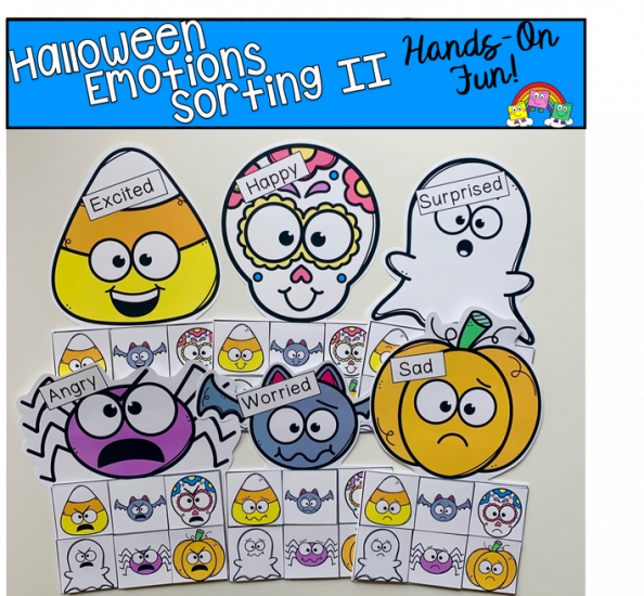 Halloween Emotions Sorting Mats 2