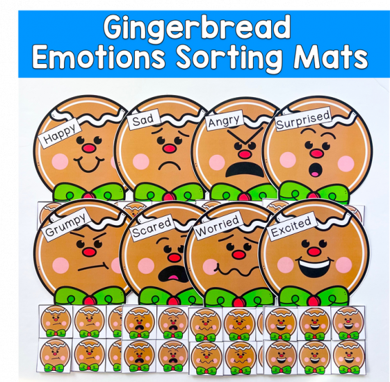 Gingerbread Emotions Sorting Mats