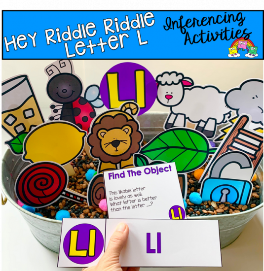 \"Hey Riddle Riddle\" Letter L Activities For The Sensory Bin