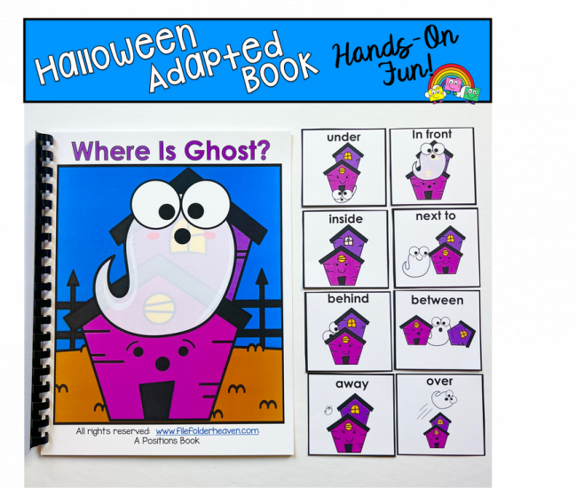 Prepositions Adapted Book Where Is Ghost? 3.50 File Folder Heaven