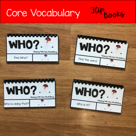 Core Vocabulary Flip Books: "Working With The Word Who"