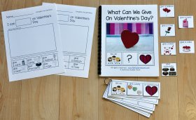 Sentence Builder Book--"What Can We Give On Valentine's Day?"