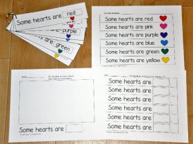 Colored Hearts Fluency Flipstrips Activities