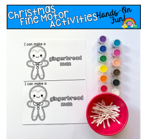 Christmas Fine Motor Q-Tip Painting