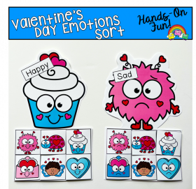 Valentine's Day Emotions Sorting Activities