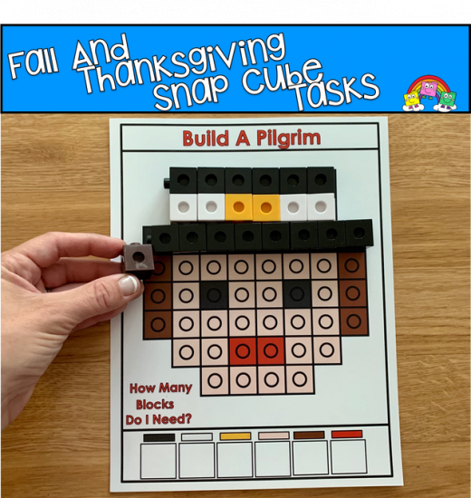 Fall And Thanksgiving Fine Motor Activities: Snap Cubes