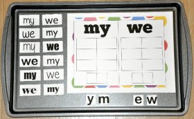 The "My/We" Sort It! Spell It! Cookie Sheet Activity