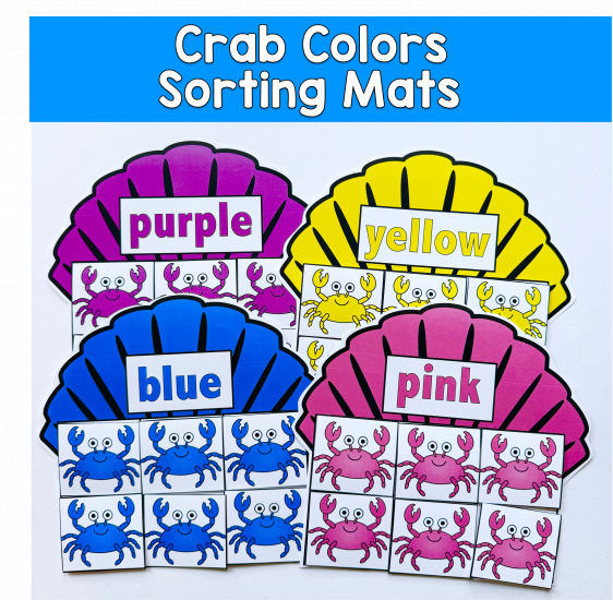 Crab Colors Sorting Mats