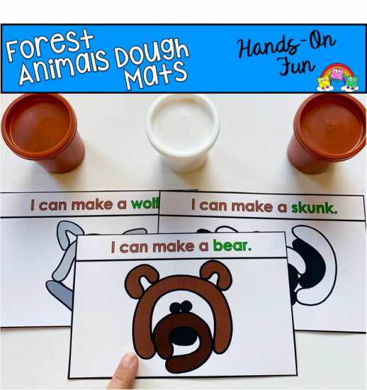 Forest Animals Dough Mats