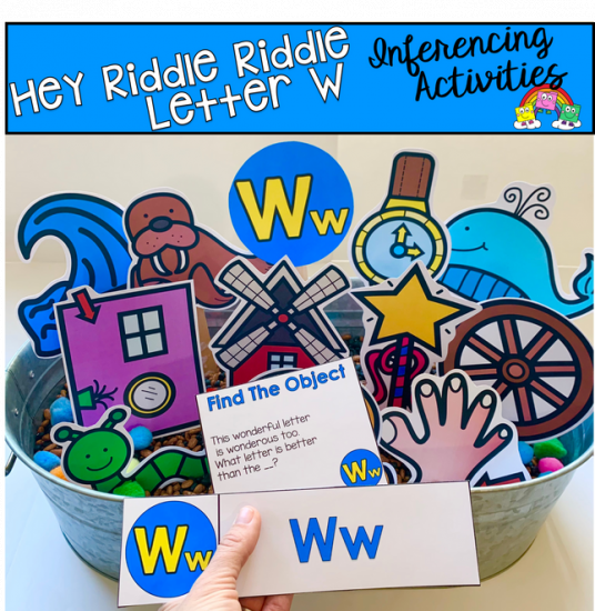 \"Hey Riddle Riddle\" Letter W Activities For The Sensory Bin