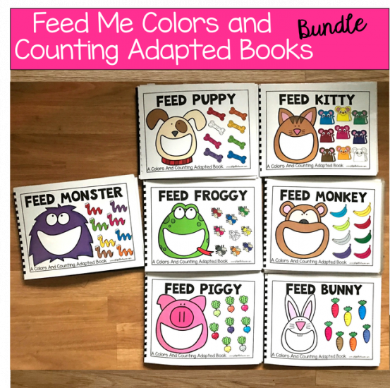 Feed Me! Colors and Counting Adapted Books Bundle